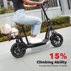 ISCOOTER i12 Adult Electric Scooter 500W Motor E- Scooter 36V7.5AH Battery Electric Scooter 12 Inch Road Tire Electric Scooter