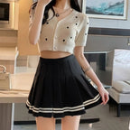 Vintage Korean Style Patchwork Skirt Harajuku JK Black Pleated Skirts Gothic Streetwear High Waist Mini Skirt Women Punk Skirt