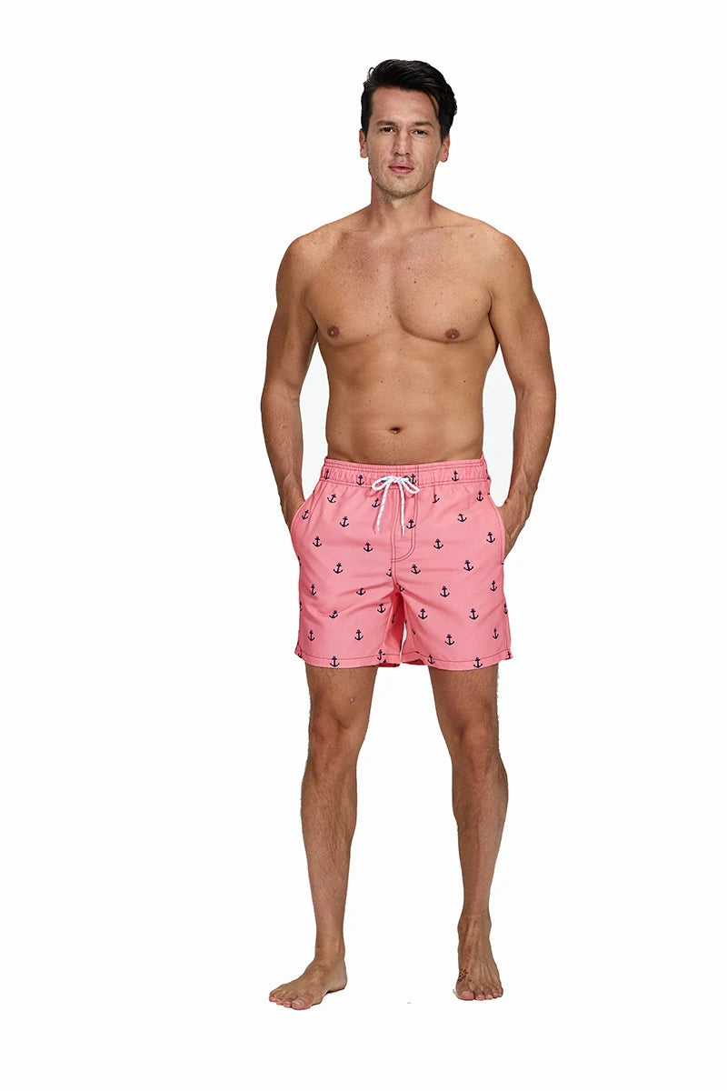 DATIFER Men's Sports Short Beachwear New Style Polyester Printing Fitness Beach Pants Surfing Swimming Trunks Bathing Swimwear