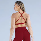 AYBL Yoga Set Seamless Yoga Set 2 Pieces Women Workout Set Scrunch Leggings Backless Sports Bra Fitness Top Gym Pants Clothes
