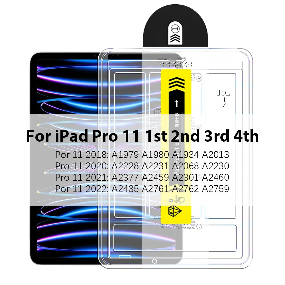Screen Protector Tempered Glass For iPad Pro 13 11 M5 M4 12.9 A16 10 9 10th 9th Generation Air 5 4 3 M3 M2 Mini 7 6 Accessories