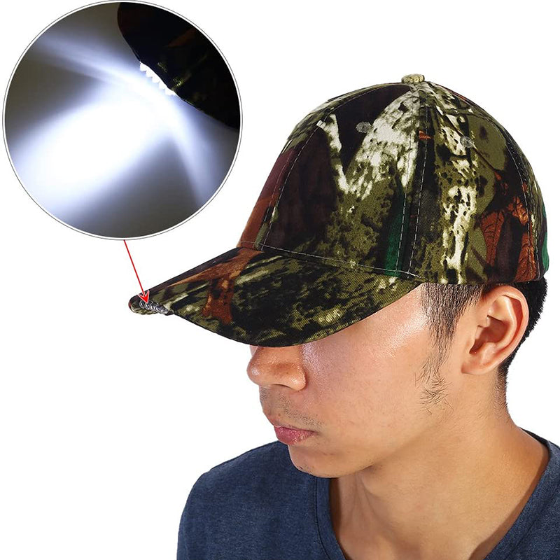 Unisex Led Baseball Cap With Led Light Adjustable Baseball Hat Headlight Flashlight For Hunting Fishing Camping Hiking Joggings