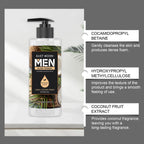 Men's Eucalyptus Coconut Body Wash Deep Cleansing Shower Gel Refreshing Scent Long Lasting Fragrance Oil Control 100ml