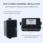Herdio 3.5'' 2PCS Passive Outdoor Speakers Wired Waterproof 200W 3 Way Premium Mountable Wall Mount Speakers With Superior Sound