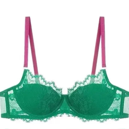 Sexy Lace Bra & Panty Set Minimizer Anti-Sag Full Coverae Adjustable Underwire Big Bust Support Thin Side Support No Spillageg