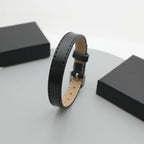 20pcs 10mm Genuine Real Leather Bracelet For Women Slide Letter Charms Wristband Jewelry Making DIY Pet Collar Keychain Band
