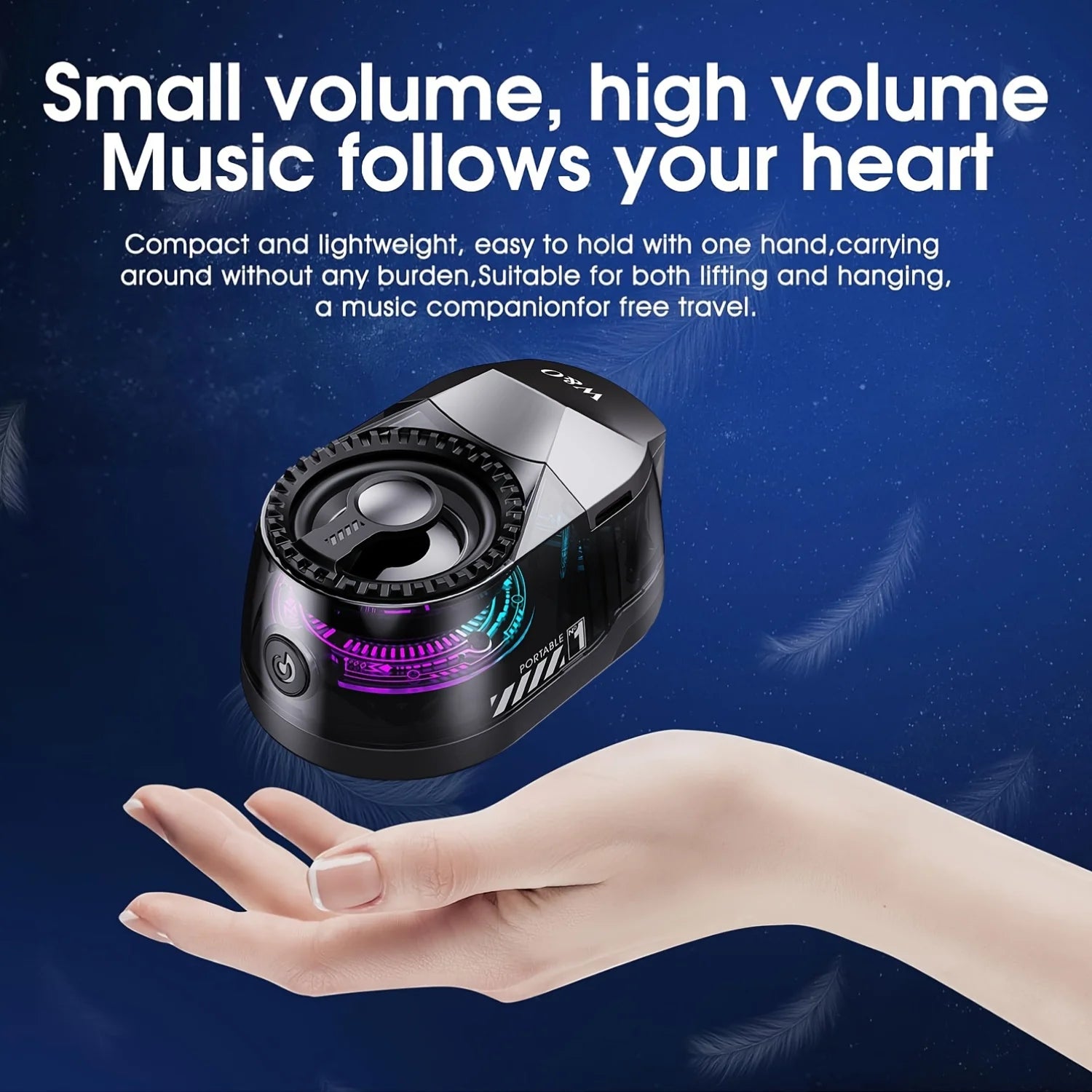 Magnetic 3-in-1 Bluetooth Speaker with Earbuds, Phone Stand,RGB Light, Portable Wireless Headset for iPhone/Android