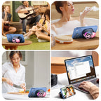 Magnetic 3-in-1 Bluetooth Speaker with Earbuds, Phone Stand,RGB Light, Portable Wireless Headset for iPhone/Android