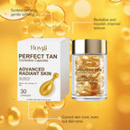 Portable Tanning Capsule Accelerate Natural Bronze Tan Moisturizing & Soothing Even Skin Tone Sunless Self-Tanning Serum