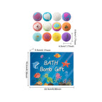 16pcs Bath Bombs Set For Kids Handmade Natural Mega Bubbles Surprise Funny Skin Friendly Bubble Bathing Kit Ocean Toys Gift