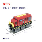 Electric Train Locomotive Magnetic Car Diecast Slot Fit All Brand Wooden Train Track Railway For Kids children's Toy W02