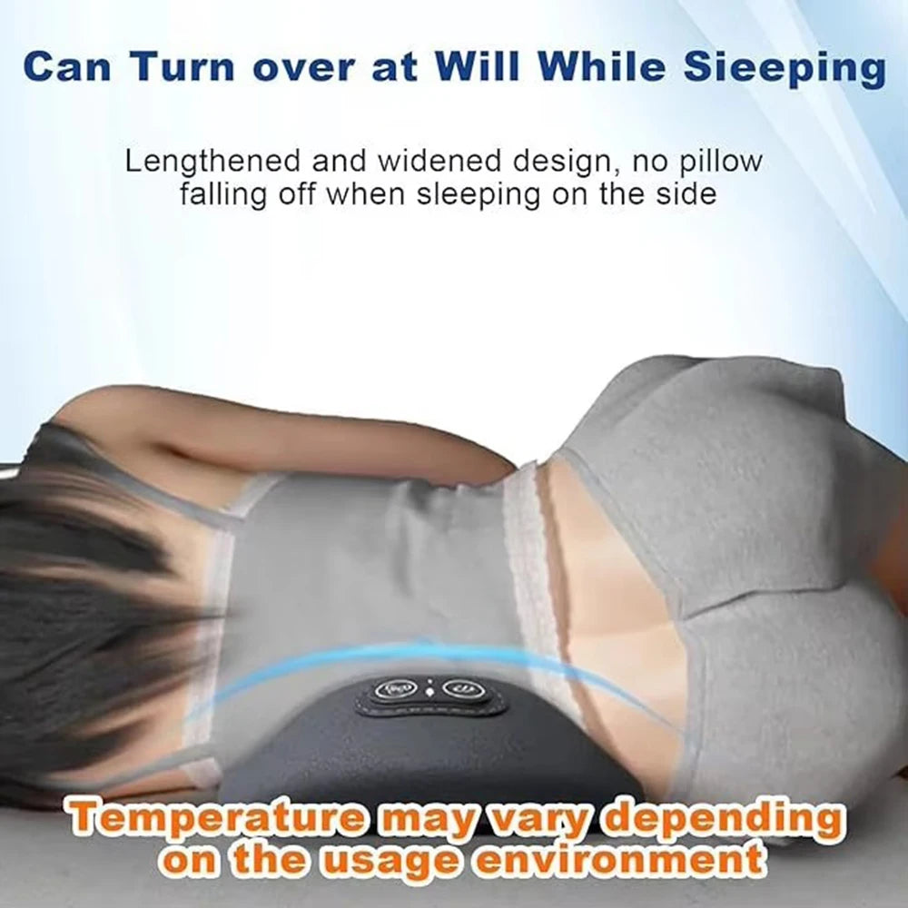 NEW 3-in-1 Back Massager with Relief Bed Sleeping Shiatsu Deep Tissue Portable Shoulder Lower Back Pain Relief Waist Massager