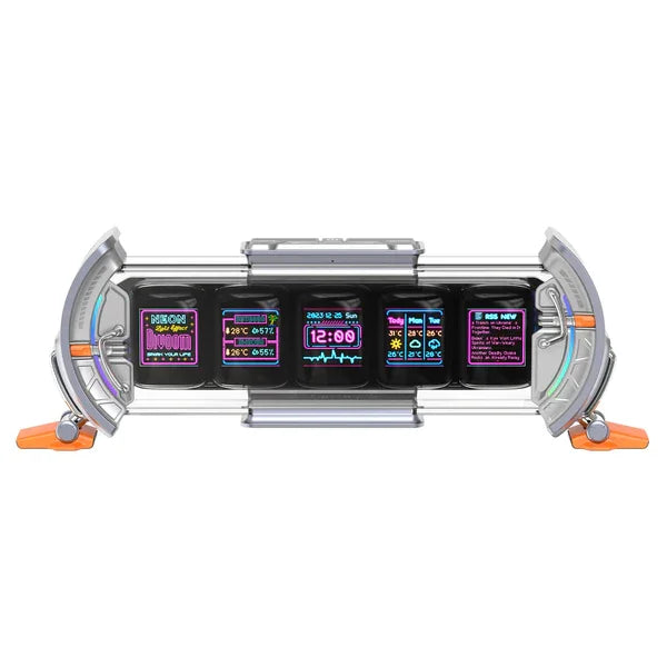 Divoom Times Gate Gaming Room Setup Digital Clock with Smart APP Control, WiFi Connect, RGB LED Display, Office Decor Cyberpunk
