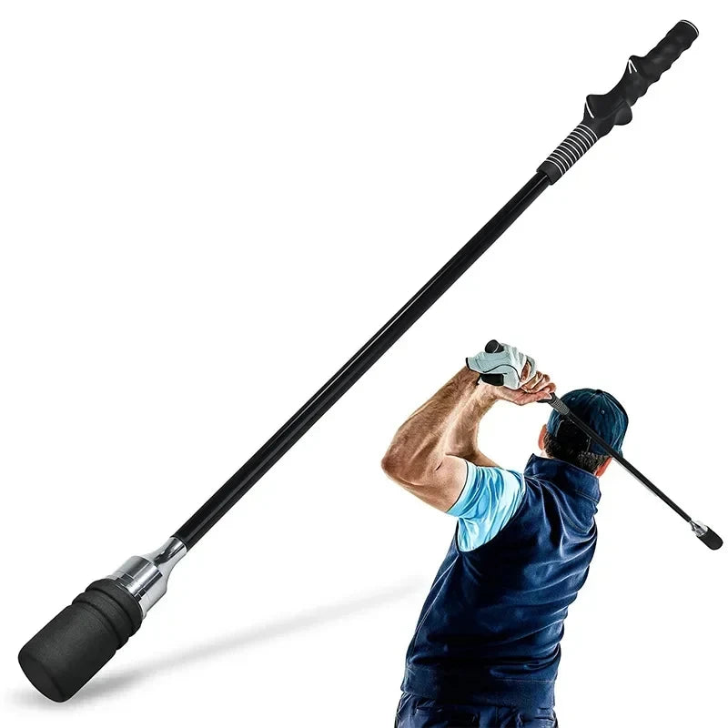 MO EYES Golf Swing Trainer Black Indoor and Outdoor Practice Stick Hand Grip HGB031
