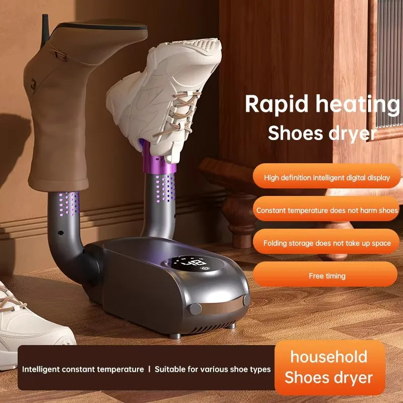 220V Shoe Dryer Electric Timing Dryer Retractable Fast Drying UV Sterilization Household Travel Foldable Shoes Boot Socks Gloves