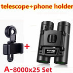 Powerful Long Range Binoculars Monocular Telescope Folding Portable BAK4 FMC Optics Jumelles for Outdoor Camping Hunting Concert