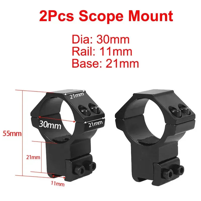 2PCS Hunting Rifle Scope Mount Ring for Dia 25.4mm 30mm 35m Tactical Scope Flashlight 11mm 20mm Picatinny Rail Mount Accessories