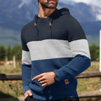 Men's Sweater Spring New Sport Warm Form Fitting Knit Pullover Sweater Hoodie Drawstring Hoodies Casual Sweatshirt US Size
