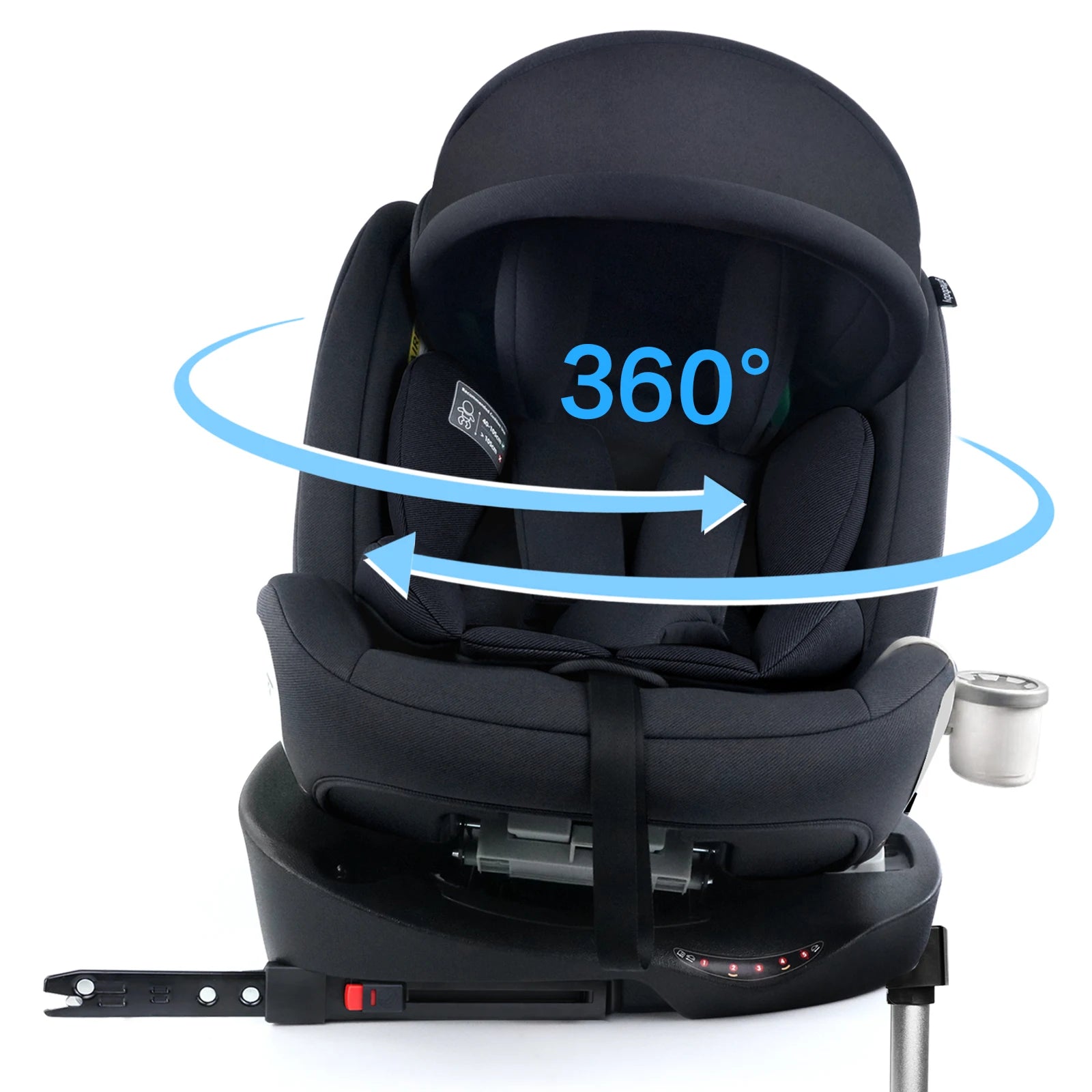 Child Car Safety Seats with 360° Direction ISOFIX rotating for Baby  5-point seat belt 0-12 Years Suitable for newborn Secondary image