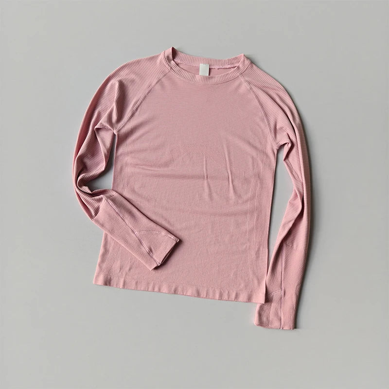 Women's Outdoor Sports Shirt Yoga Wear Fitness T-Shirt Running Workout Top Female Long Sleeves Sportswear Exercise Gym Clothing