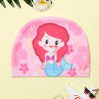 Kids Swim Cap Cartoon Pattern High Elastic Ear Protection Breathable for Pool Swimming Boys Girls Comfort Fit