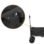 Large Weight Capacity Heavy Duty Wagon Cart Folding Wagon for Outdoor Garden Beach wagon Camping Equipment with Cup Holders