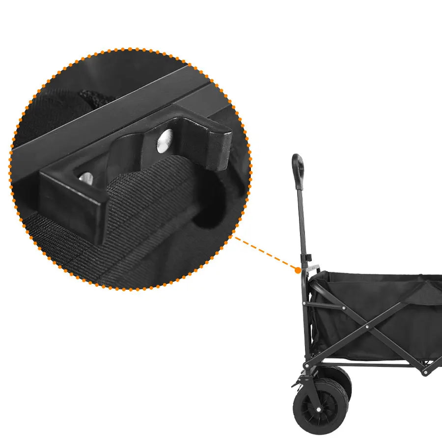 Large Weight Capacity Heavy Duty Wagon Cart Folding Wagon for Outdoor Garden Beach wagon Camping Equipment with Cup Holders