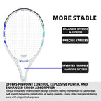 BaboBee 100% Full Carbon Fibre Premium Professional Tennis Racket Free Bag & Overgrip, 55-65lbs Threaded, Ultra-light 265±5g