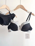Sexy Leopard Print Lingerie Set Women Wireless Invisible Push Up Small Breasts,adjustable A To C Cup,sheer Lace Pure Design, S-X