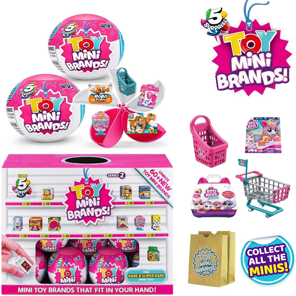 Zuru 5 Surprise Mini Brands Toys Toy Mini Brands Series 2 Mystery Capsule  Toy Store Shopping Toy Mini Brands Collecting Toys