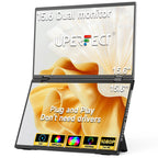 UPERFECT Delta 15.6" Dual Portable Monitor For Laptop Screen Extender 1080P HDR 360° Folding Stacked with Stand For Laptop PC