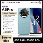 IIIF150 Action A5Pro Phone Android 15 Go Smartphone 12GB RAM 256GB ROM 6.8inch HD+ HAA Display Dual Screen Design 5100mAh Batter