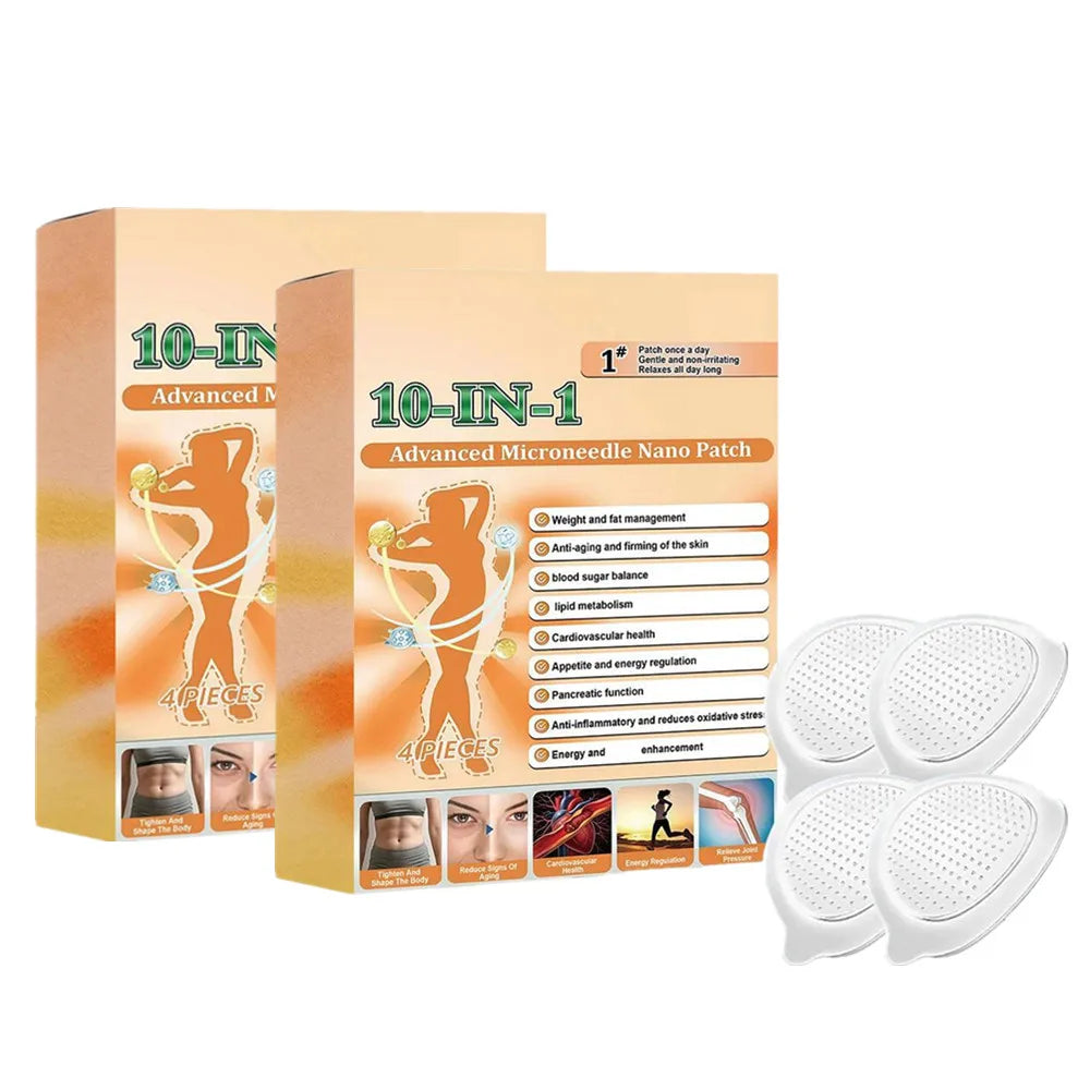 1-5X 10-in-1 Berberine x NAD+ Weight Management Assistance Patch Easy To Use Body Weight Loss Sticker Body Care Patch