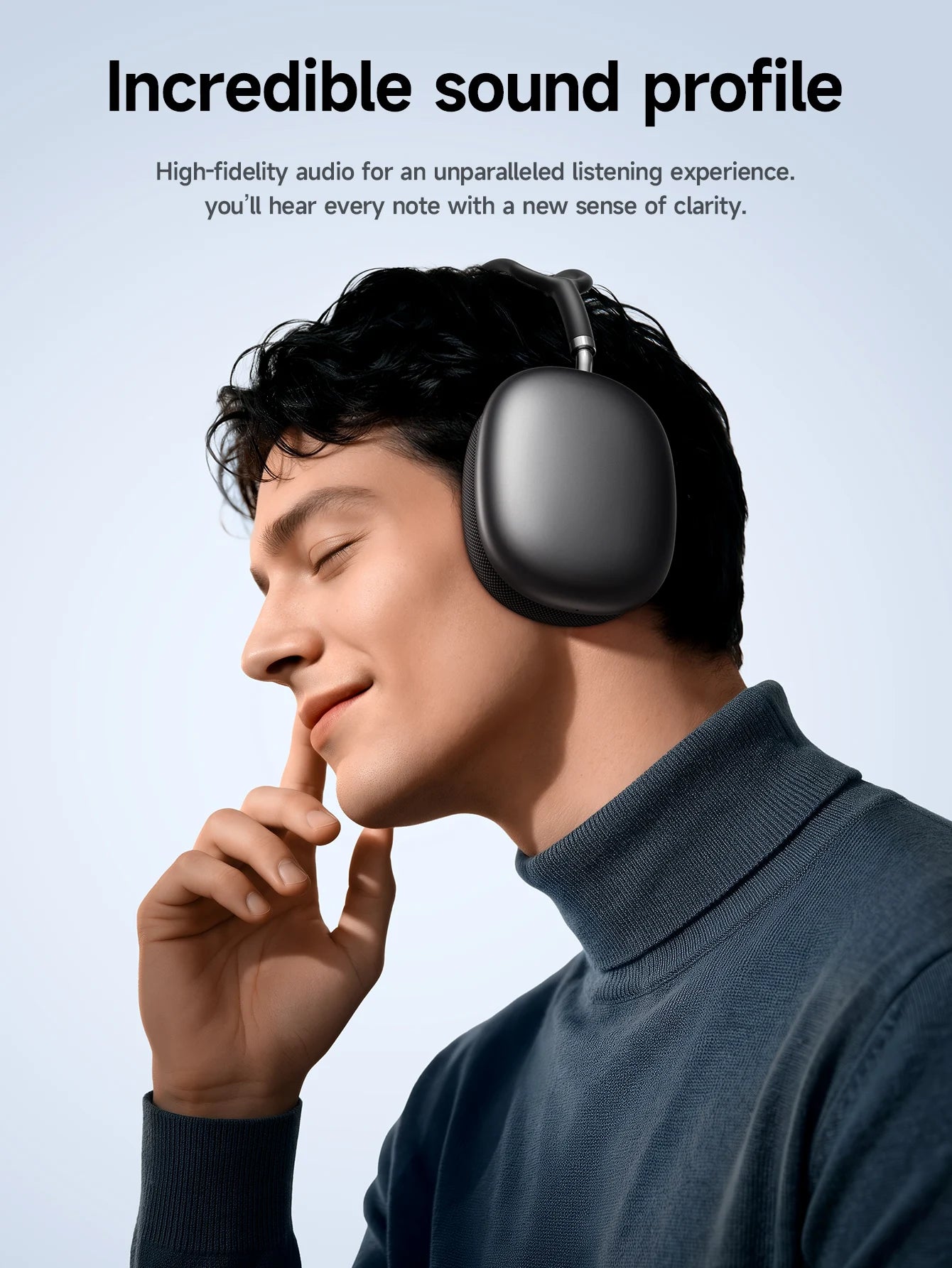 hoco Over the Ear Bluetoothe 5.4 Headphones Sports Wireless Earphone Headsets with Microphone for Phone Call Fabric Eartips