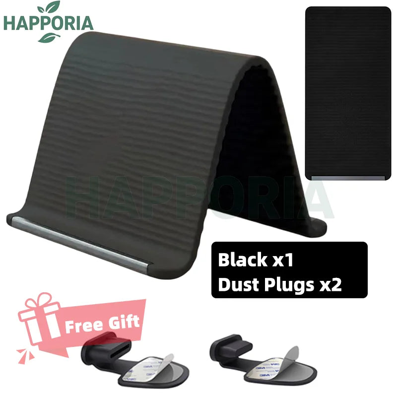 HAPPORIA Portable Foldable Silicone Phone Holder Flexible Bendable Multi Angle Adjustable Stand for Universal Phone Tablet
