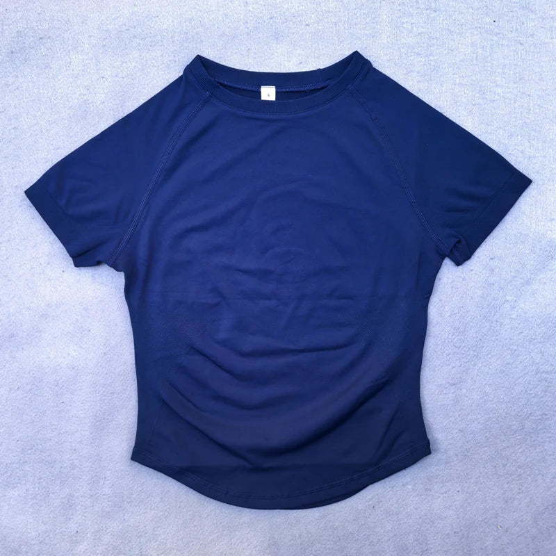 Seamless Yoga Top for Women Short Sleeve Gym Crop Top Light Weight Yoga Shirts Fitness Gym Shirts Stretchy Sports Shirts