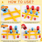 Table Board Toy Tic Tac Toe Big Eat Small Logical Thinking Training Game Parent-Child Interactive Family Game Kid Christmas Gift