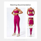 Hearuisavy Summer Super-Soft 2Pcs Women's Running Sports Shorts Set Breathable Fitness Yoga Bra Casual Push Up Workout Crop Top