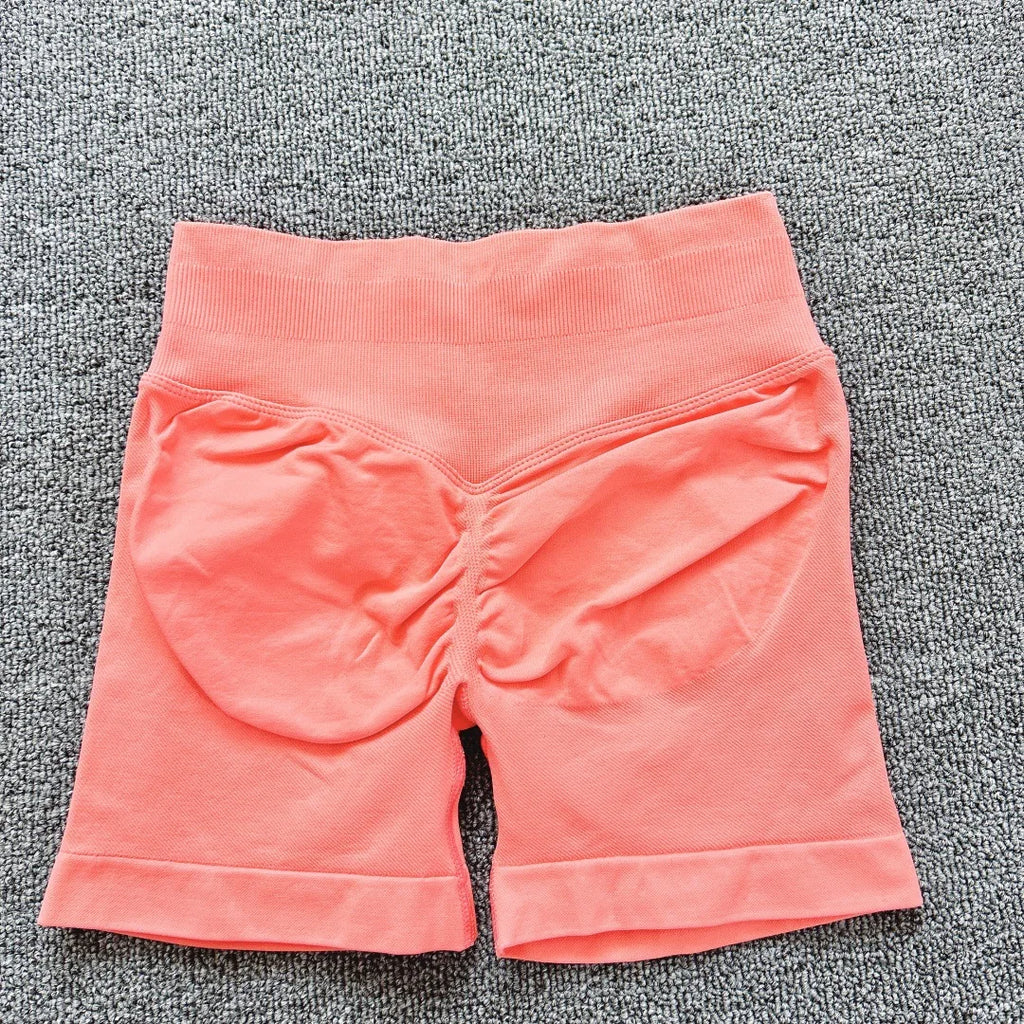 D LOGO Impact Seamless Fitness Peach Hip Sports Yoga Tight Pants Shorts