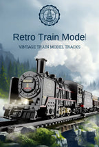 Kids Retro Electric Steam Train Rail Toys Classical Railway Freight Train High-Speed Tracks Train Model Boys Toys Christmas Gift