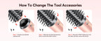 5 in 1 Hair Dryer,Multi Styling Tool,Straightener & 32mm Curling 300 Million Negative Ions Hair Care 1-3 Mins Quick Drying Gifts