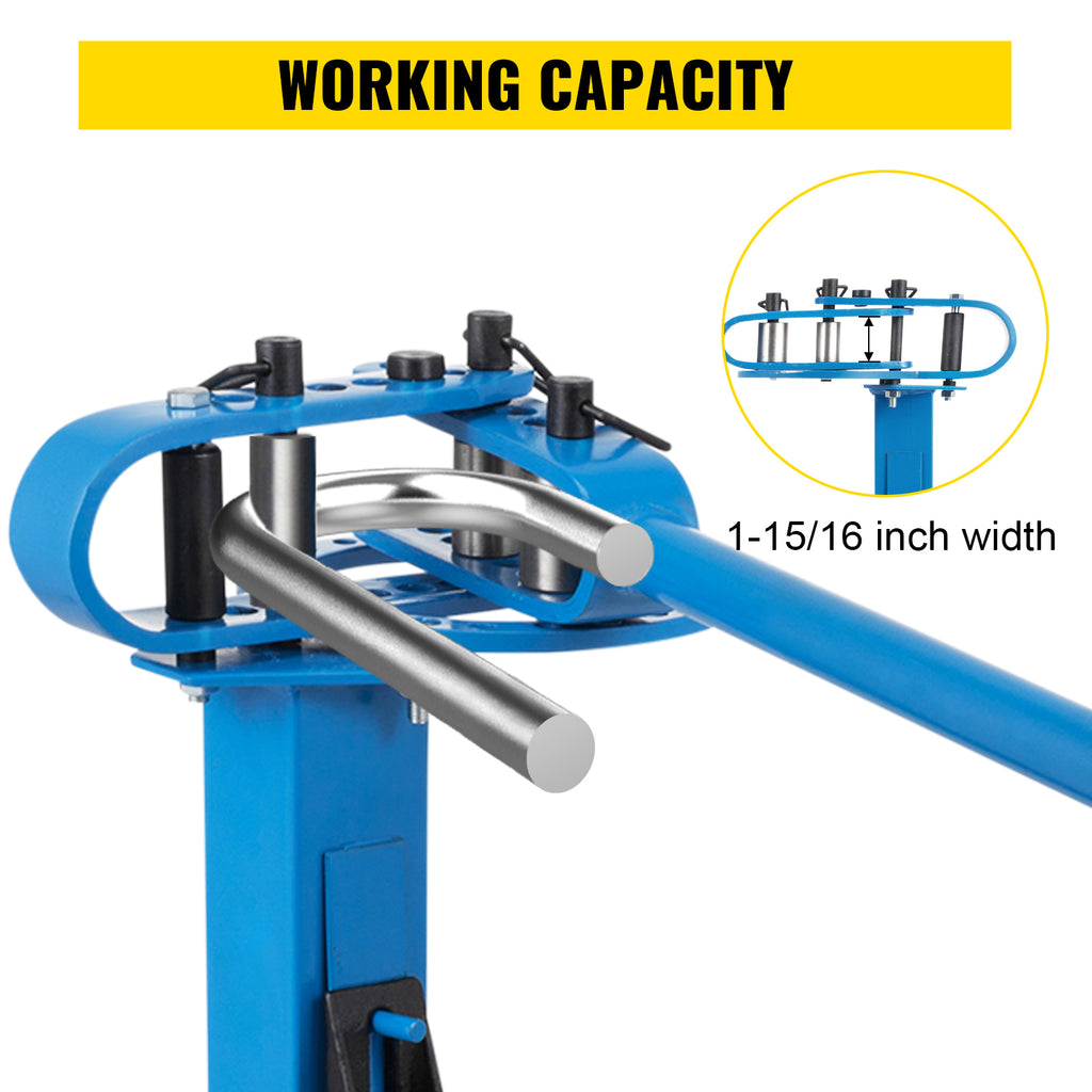 SucceBuy YP-38 Floor Mounted  Bender with 7 Dies Mutifunctional 44in Telescopic Rubber Handle Copper Steel Tube Bending Tool